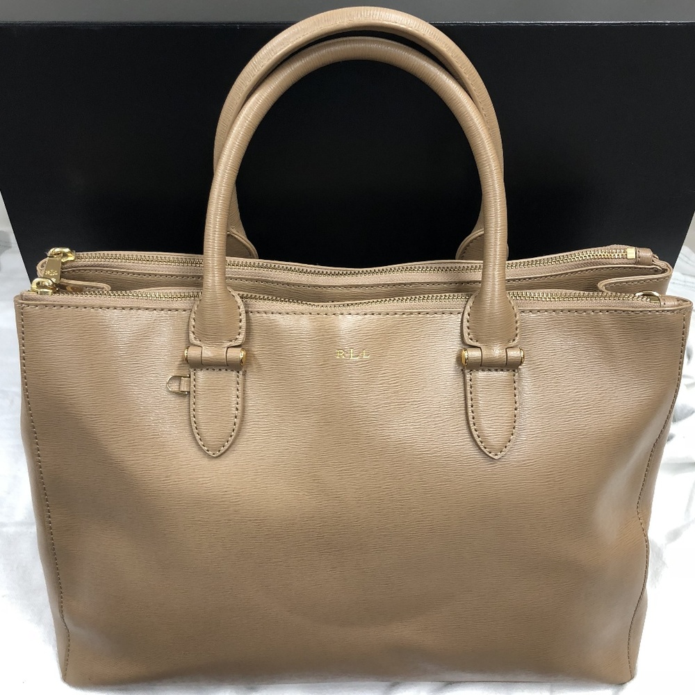 Lauren Ralph Lauren Newbury Tan Satchel Bag